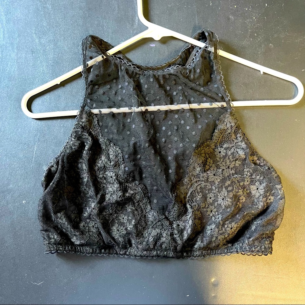 Victorias Secret Sheer high neck Bralette L